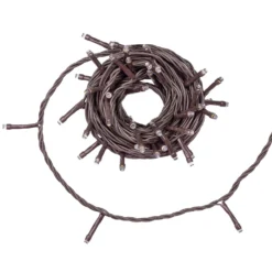 Catena Connect+ 8 m, 80 led bianco caldo, cavo marrone, prolungabile