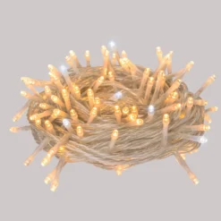 Catena Connect+ 12 m, 120 led bianco caldo e bianco freddo, cavo trasparente, prolungabile