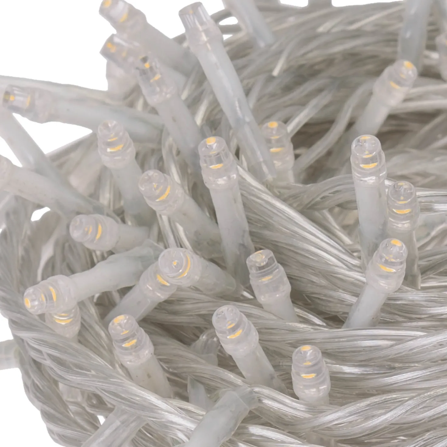 Catena Connect+ 12 m, 120 led bianco caldo e bianco freddo, cavo trasparente, prolungabile