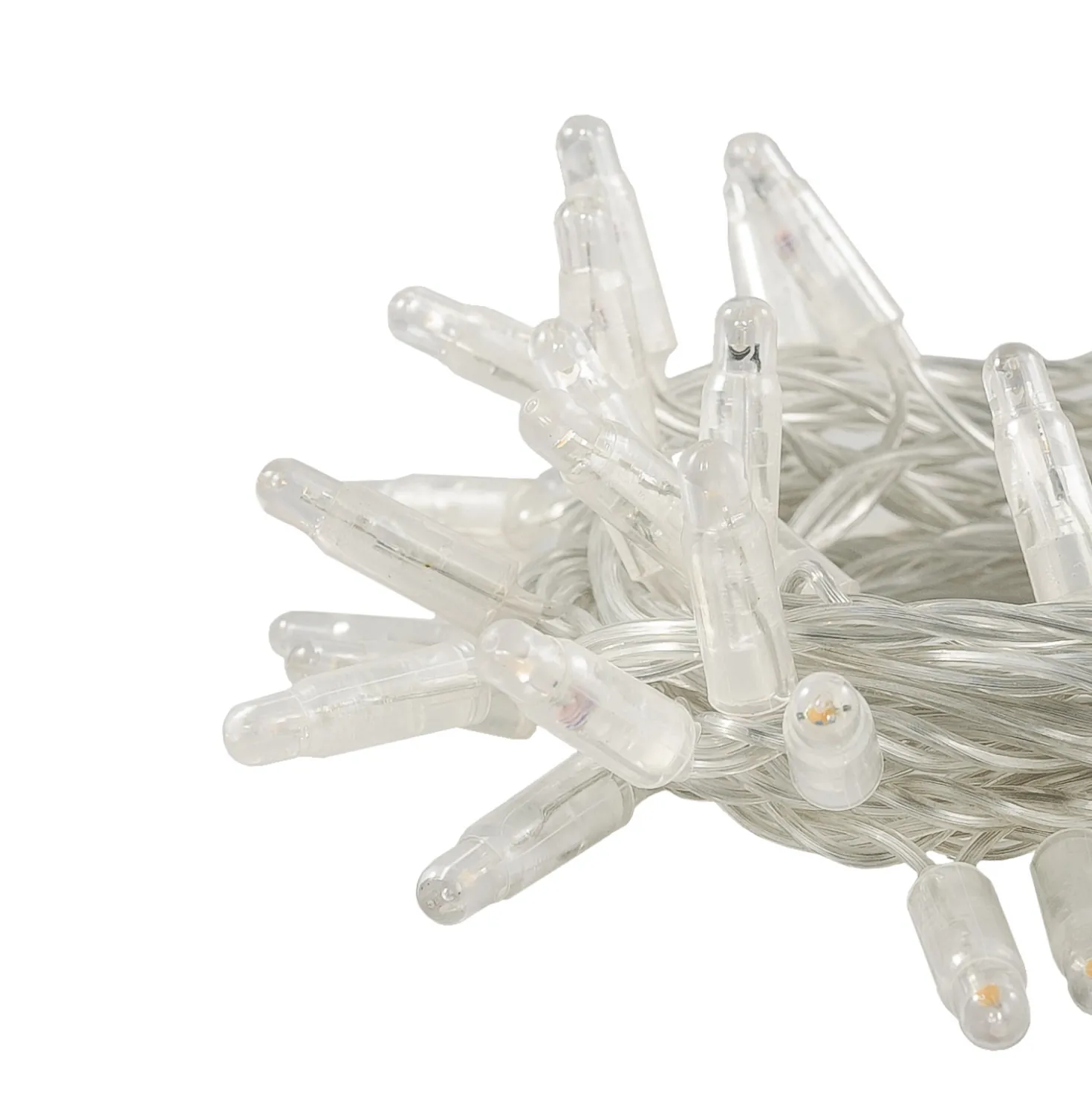 Catena Connect ProLine 36V, 5 m, 100 maxiled bianco caldo, cavo trasparente, prolungabile