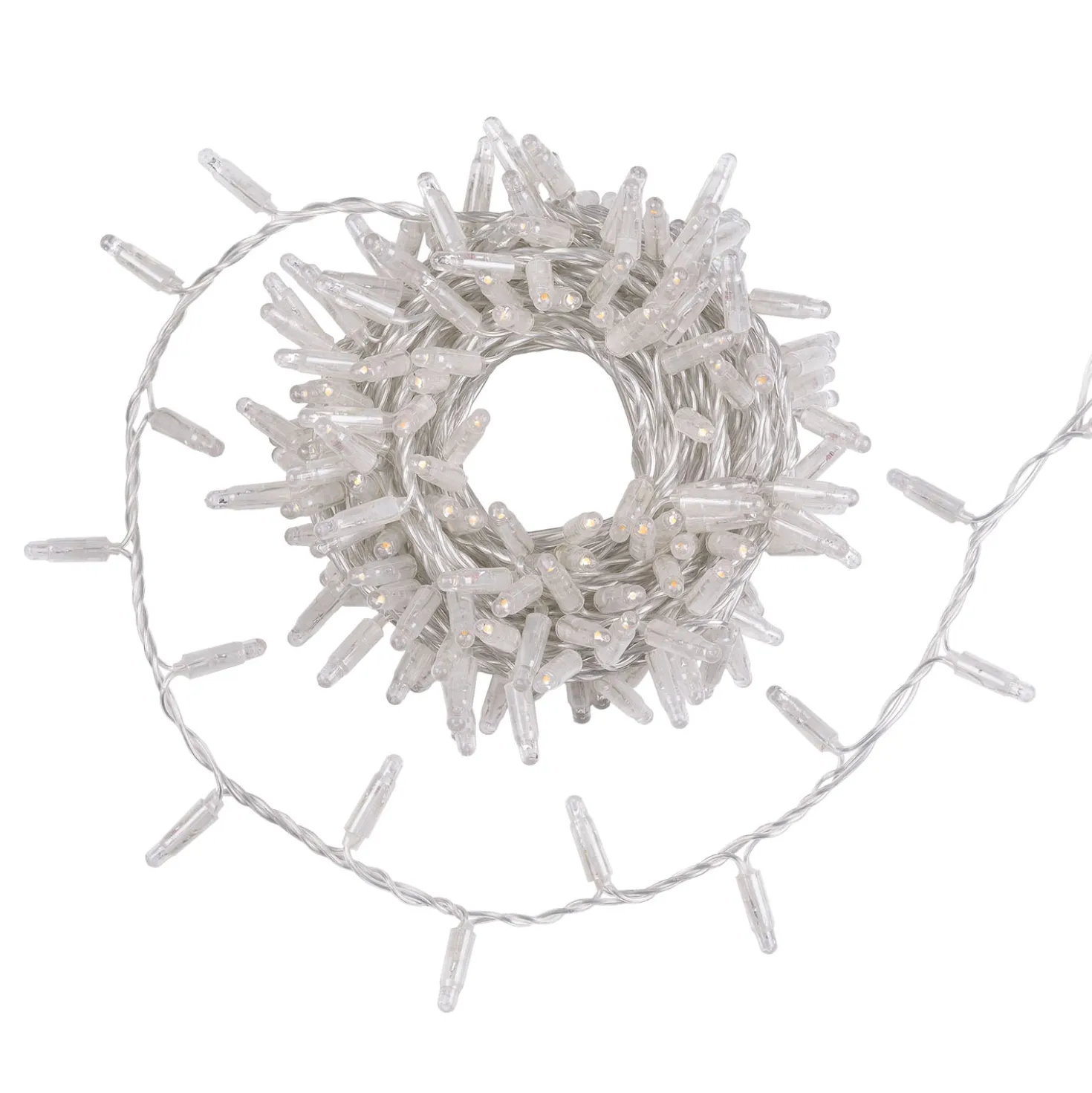 Catena Connect ProLine 36V, 12 m, 240 maxiled bianco caldo, cavo trasparente, prolungabile