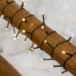 Catena di luci a batteria, 300 led bianco caldo