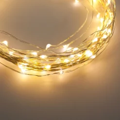 Catena di 400 microled bianco caldo
