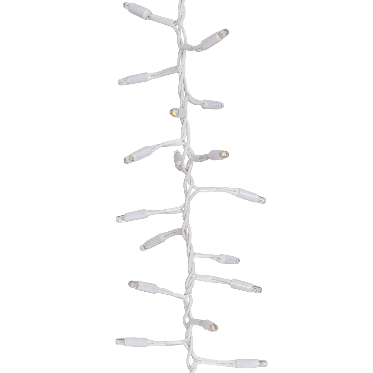 Catena Festone 4 m, 200 maxiled bianco caldo, cavo bianco, prolungabile, IP67