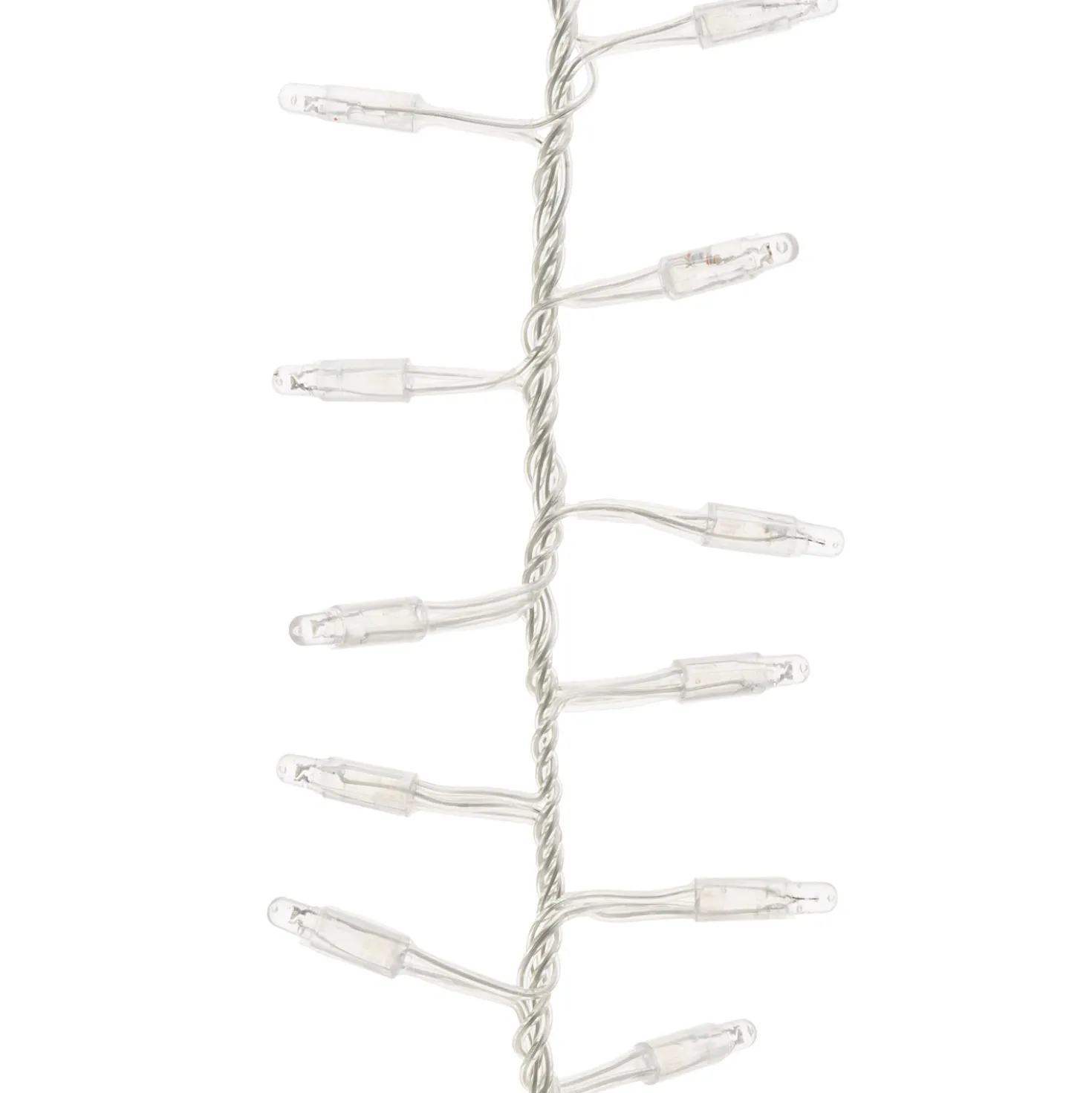 Catena festone 4 m, 192 maxiled bianco caldo, cavo trasparente, prolungabile