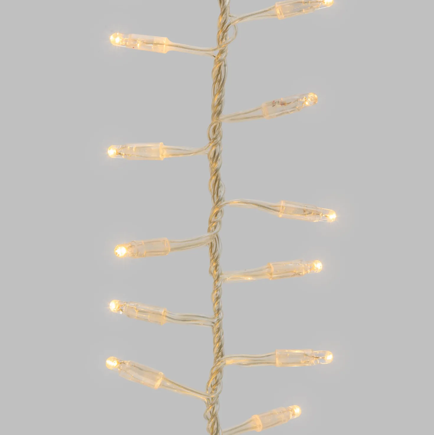 Catena festone 4 m, 192 maxiled bianco caldo, cavo trasparente, prolungabile