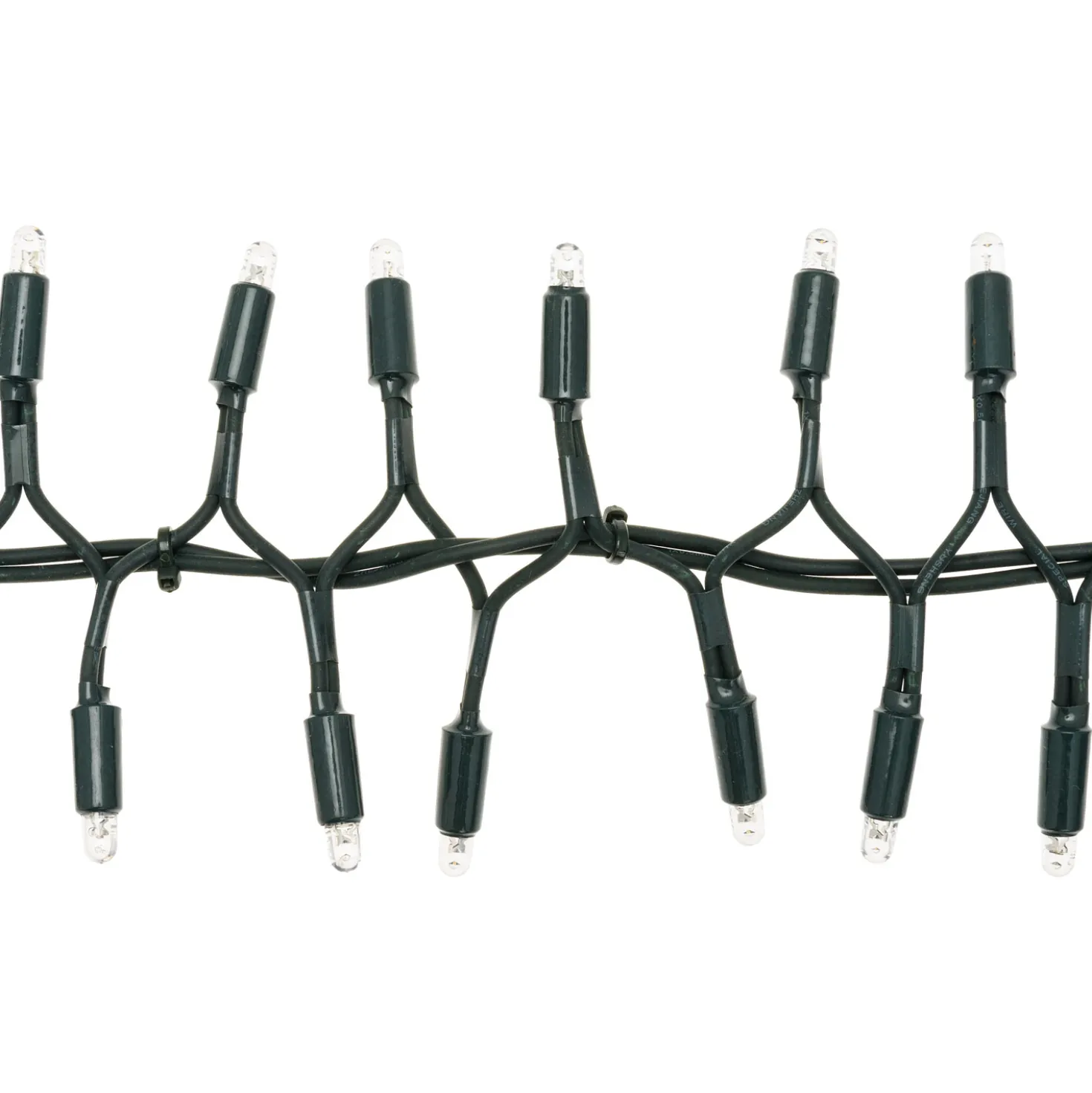 Catena Festone 4 m, 200 maxiled bianco caldo, cavo verde prolungabile, IP67