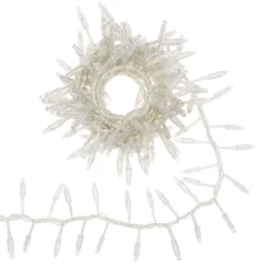 Catena festone prolungabile di 4 m, 192 maxiled bianco caldo, cavo trasparente