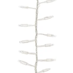 Catena festone prolungabile di 4 m, 192 maxiled bianco caldo, cavo trasparente