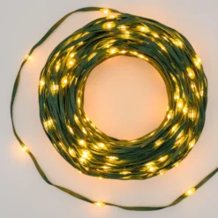 Catena Gocce di Luce da 45 m, 600 Led ultra luminosi bianco extra caldo