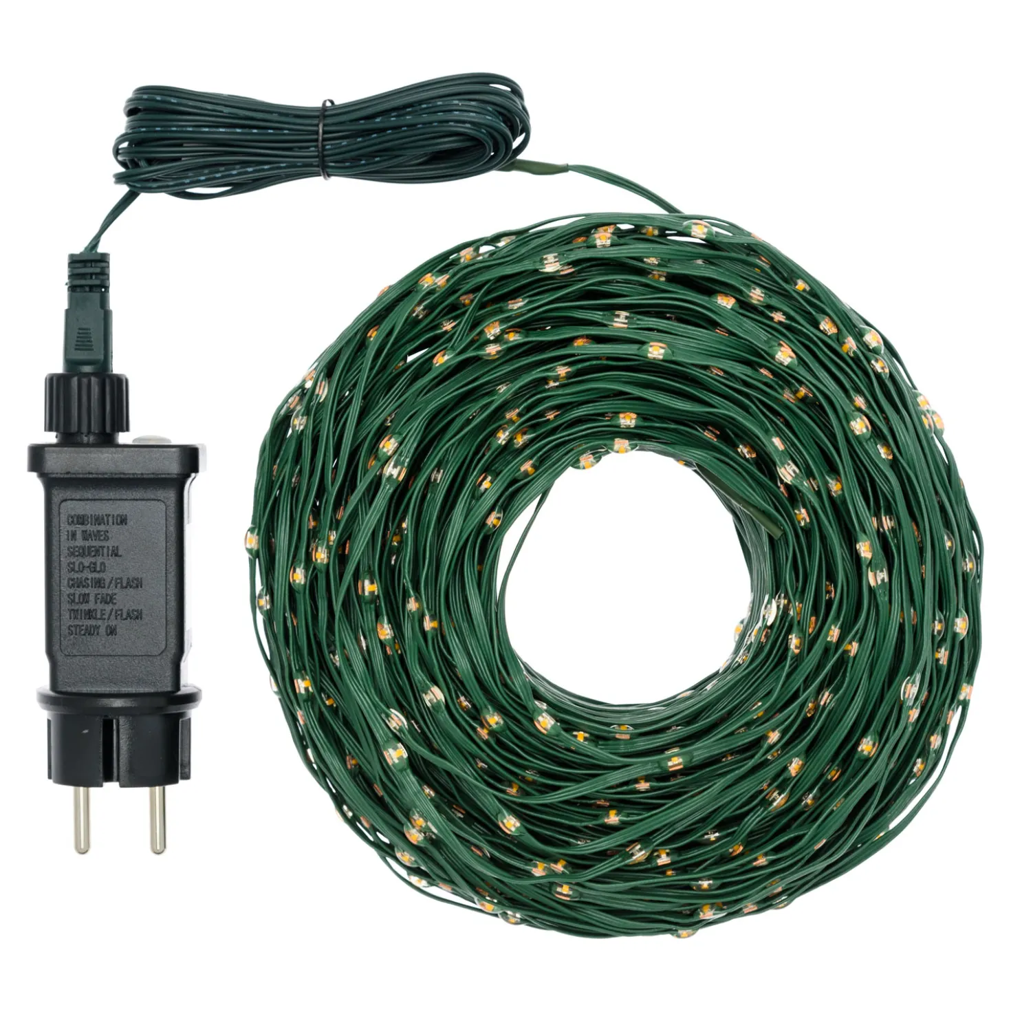 Catena Gocce di Luce da 75 m, 1000 Led ultra luminosi bianco extra caldo