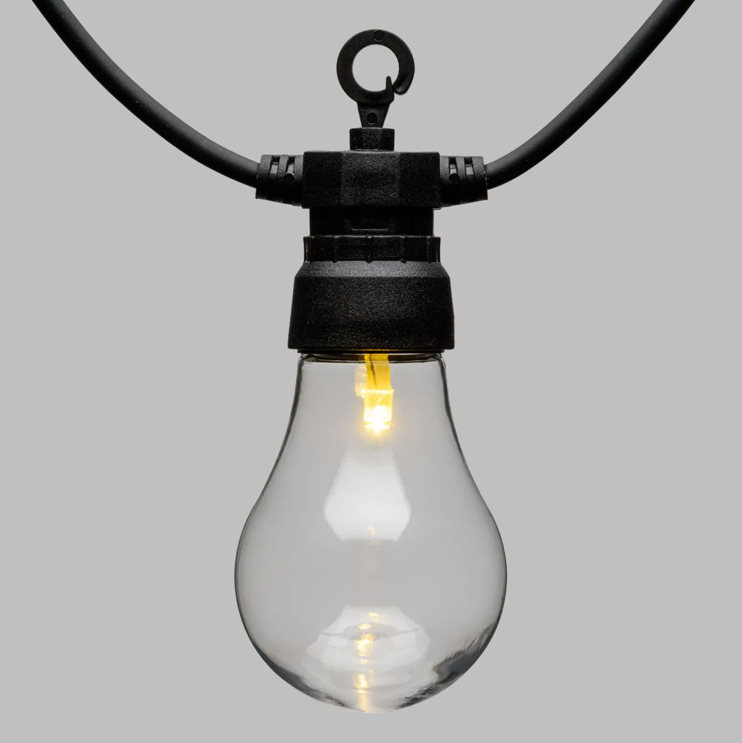 Catena 30 lampadine vintage led bianco caldo, Ø 50 mm