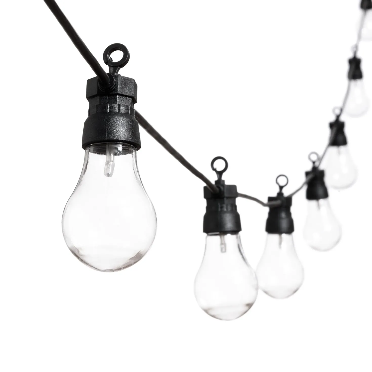 Catena 30 lampadine vintage led bianco caldo, Ø 50 mm