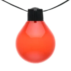 Catena 10 m con cavo illuminato, 25 lampadine multicolor, led bianco caldo, cavo nero