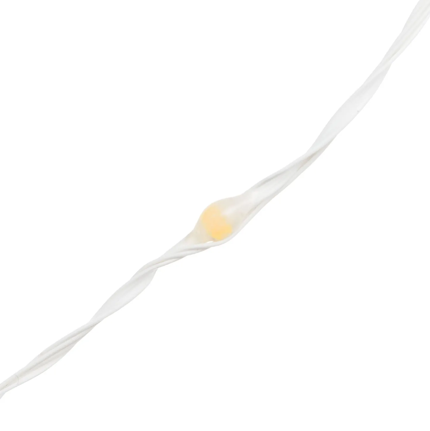 Catena MicroLED di 50 m, 500 microled bianco extra caldo, cavo bianco