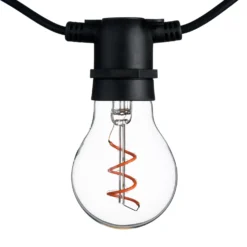 Catena 5 m, 10 lampadine goccia Ø 60 mm, led multicolor a spirale, prolungabile