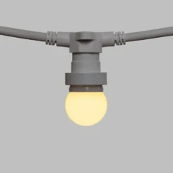 Catena 5 m, 5 lampadine led a globo Ø 45 mm di 1,2 Watt, cavo bianco, prolungabile