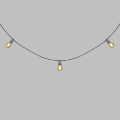 Catena 5 m, 5 lampadine led a goccia Ø 60 mm 4 Watt, dimmerabili, cavo bianco, prolungabile