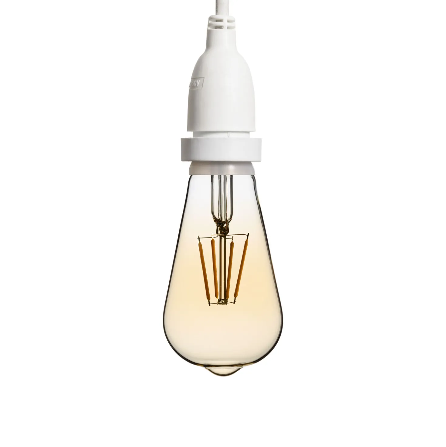 Catena 5 m, 8 lampadine led pendenti Edison Ø 64 mm di 4 watt dimmerabili, h 30 cm, prolungabile