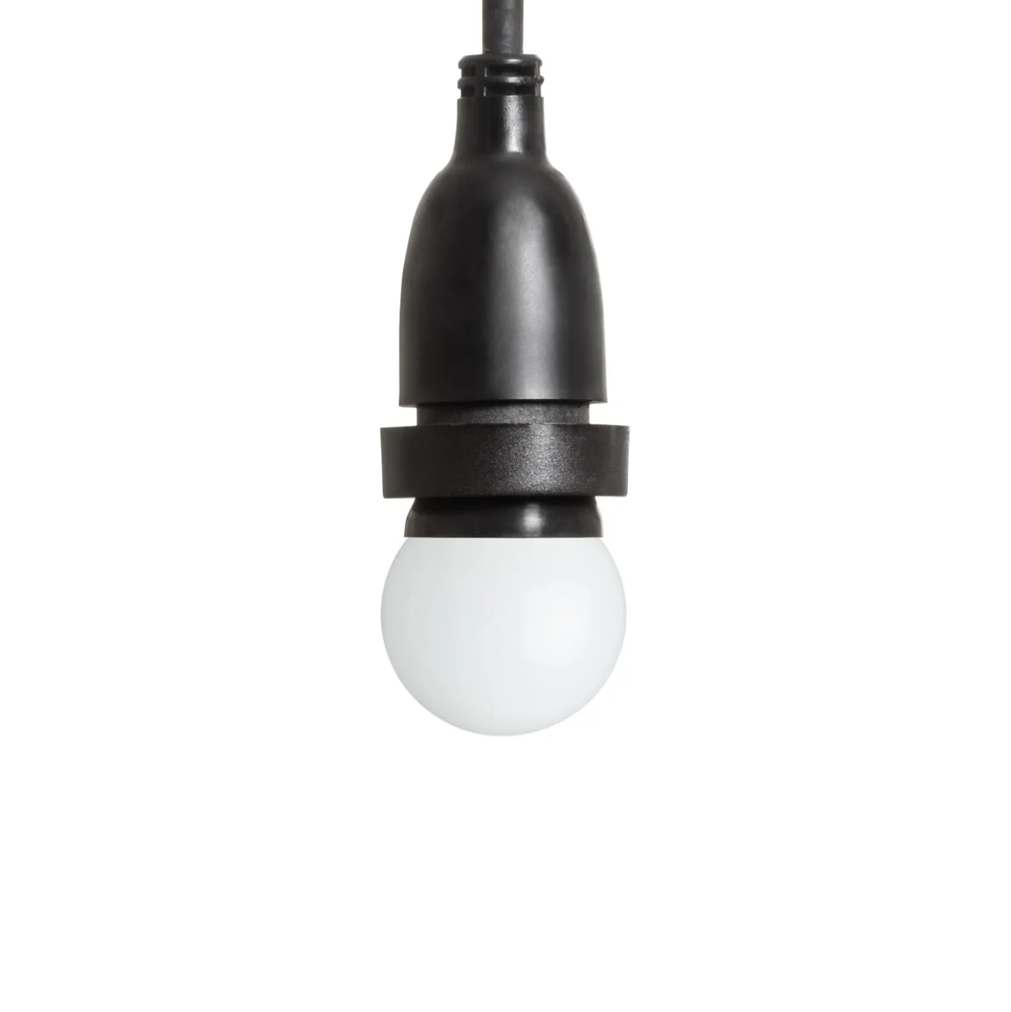 Catena 5 m, 8 lampadine led pendenti globo Ø 45 mm di 1,2 Watt, h 30 cm, prolungabile