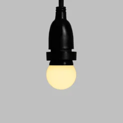 Catena 5 m, 8 lampadine led pendenti globo Ø 45 mm di 1,2 Watt, h 30 cm, prolungabile