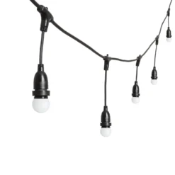 Catena 5 m, 8 lampadine led pendenti globo Ø 45 mm di 1,2 Watt, h 30 cm, prolungabile