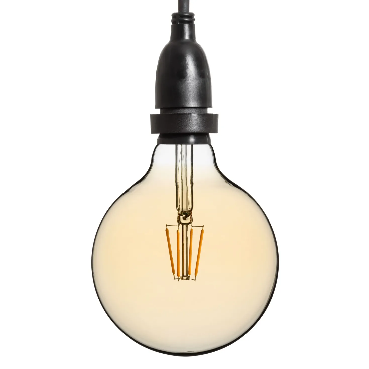 Catena 5 m, 8 lampadine led pendenti globo Ø 125 mm 8 Watt dimmerabili, h 70 cm, prolungabile