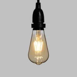 Catena 5 m, 8 lampadine led pendenti Edison Ø 64 mm di 4 watt dimmerabili, h 70 cm, prolungabile