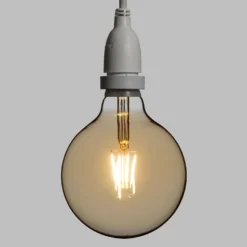 Catena 5 m, 8 lampadine led pendenti globo Ø 125 mm 8 Watt dimmerabili, h 70 cm, prolungabile