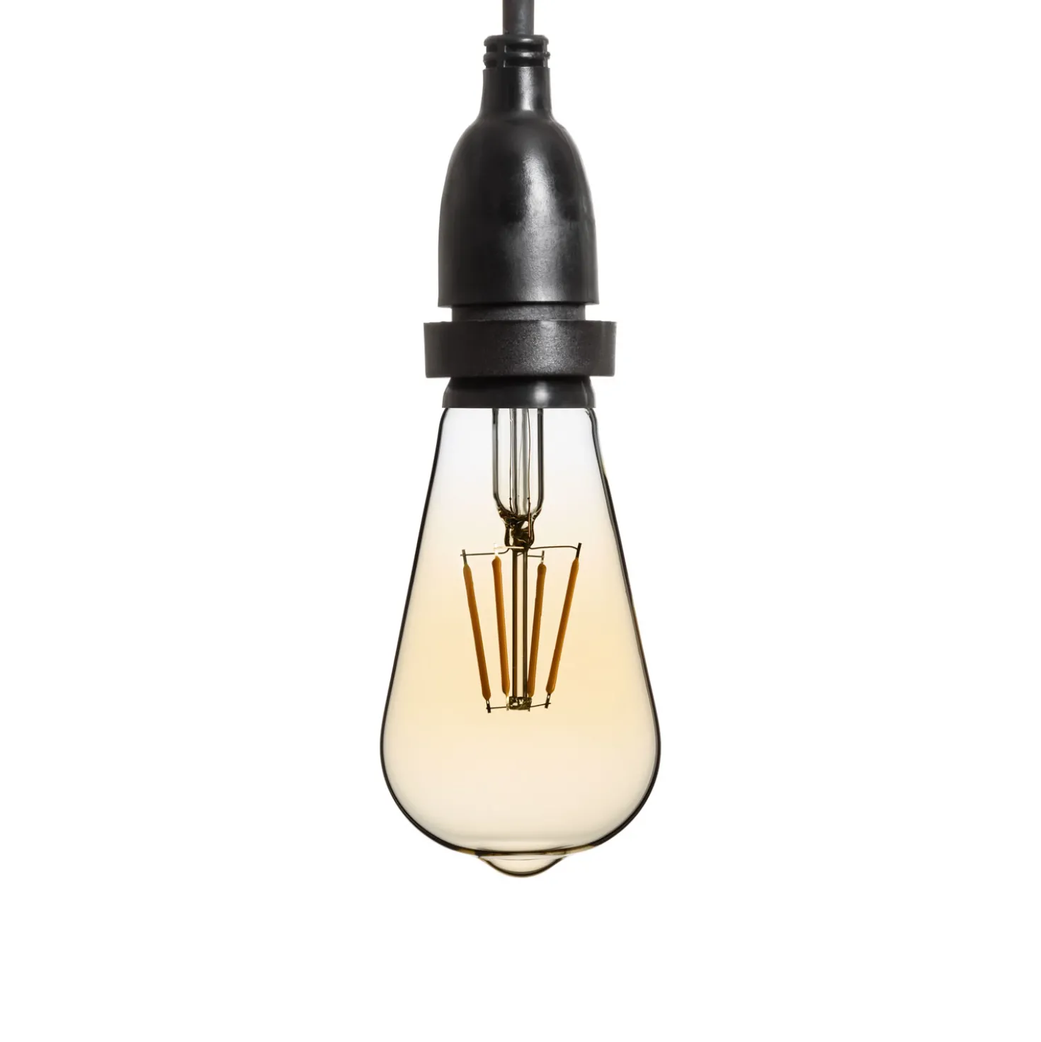 Catena 5 m, 8 lampadine led pendenti Edison Ø 64 mm di 4 Watt, h 30 cm, prolungabile