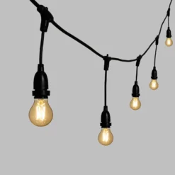 Catena 5 m, 8 lampadine led pendenti goccia Ø 67 mm 8 Watt dimmerabili, h 30 cm, prolungabile