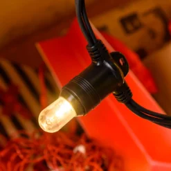 Catena 6 m, 20 lampadine Ø 18 mm, filament led bianco caldo, prolungabile