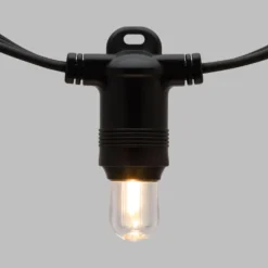 Catena 6 m, 20 lampadine Ø 18 mm, filament led bianco caldo, prolungabile