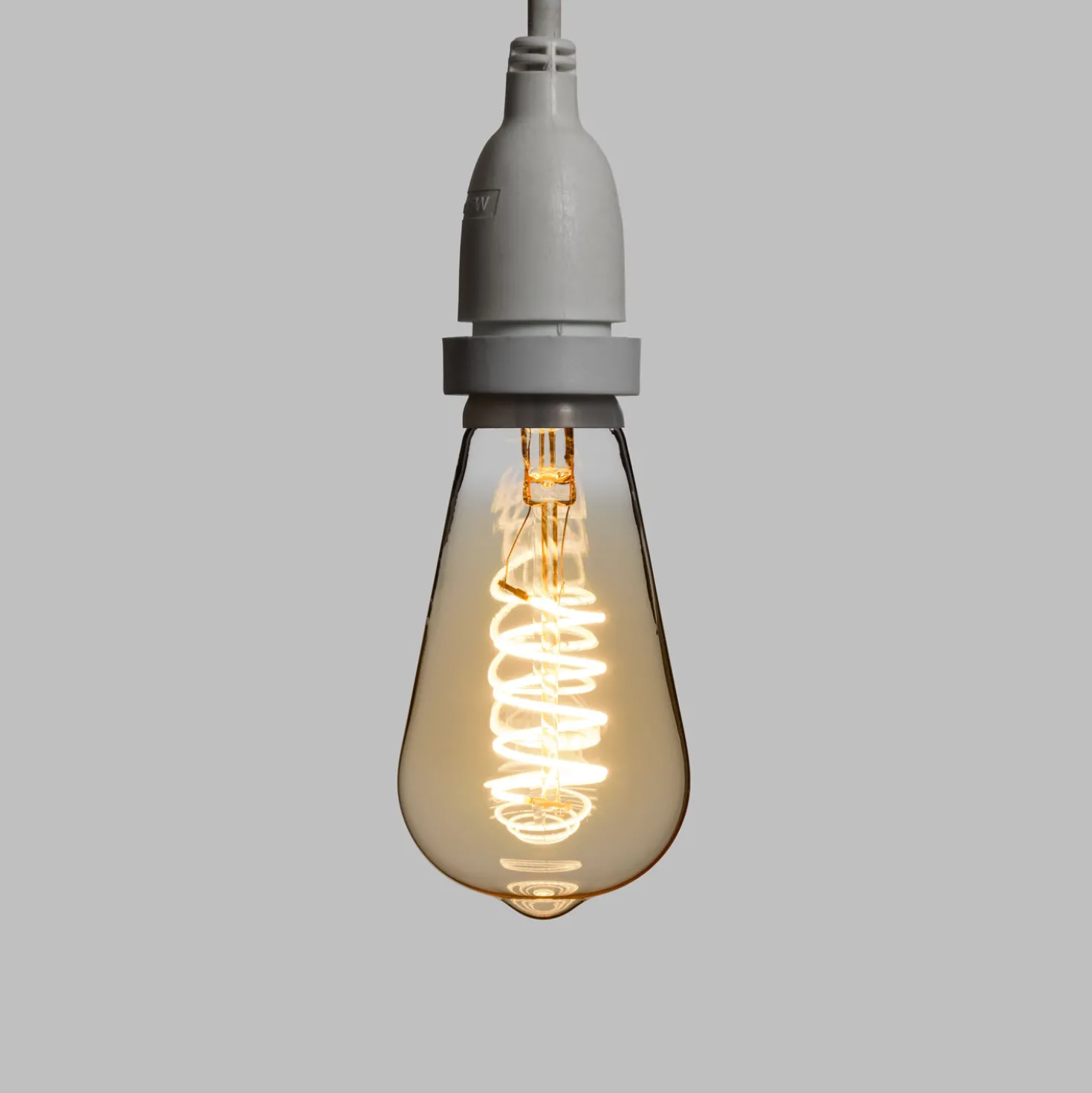 Catena 5 m, 8 lampadine pendenti Edison Ø 64 mm, h 30 cm, led a spirale, prolungabile