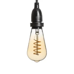 Catena 5 m, 8 lampadine pendenti Edison Ø 64 mm, h 30 cm, led a spirale, prolungabile