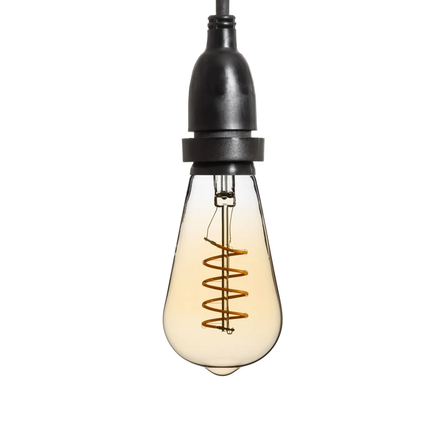 Catena 5 m, 8 lampadine pendenti Edison Ø 64 mm, h 30 cm, led a spirale, prolungabile