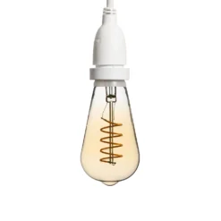 Catena 5 m, 8 lampadine pendenti Edison Ø 64 mm, h 70 cm, led a spirale, prolungabile