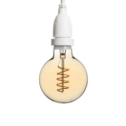 Catena 5 m, 8 lampadine pendenti globo Ø 95 mm, h 30 cm, led a spirale, prolungabile