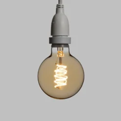 Catena 5 m, 8 lampadine pendenti globo Ø 95 mm, h 30 cm, led a spirale, prolungabile