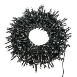 Catena 40 m, 1000 led bianco caldo, cavo verde