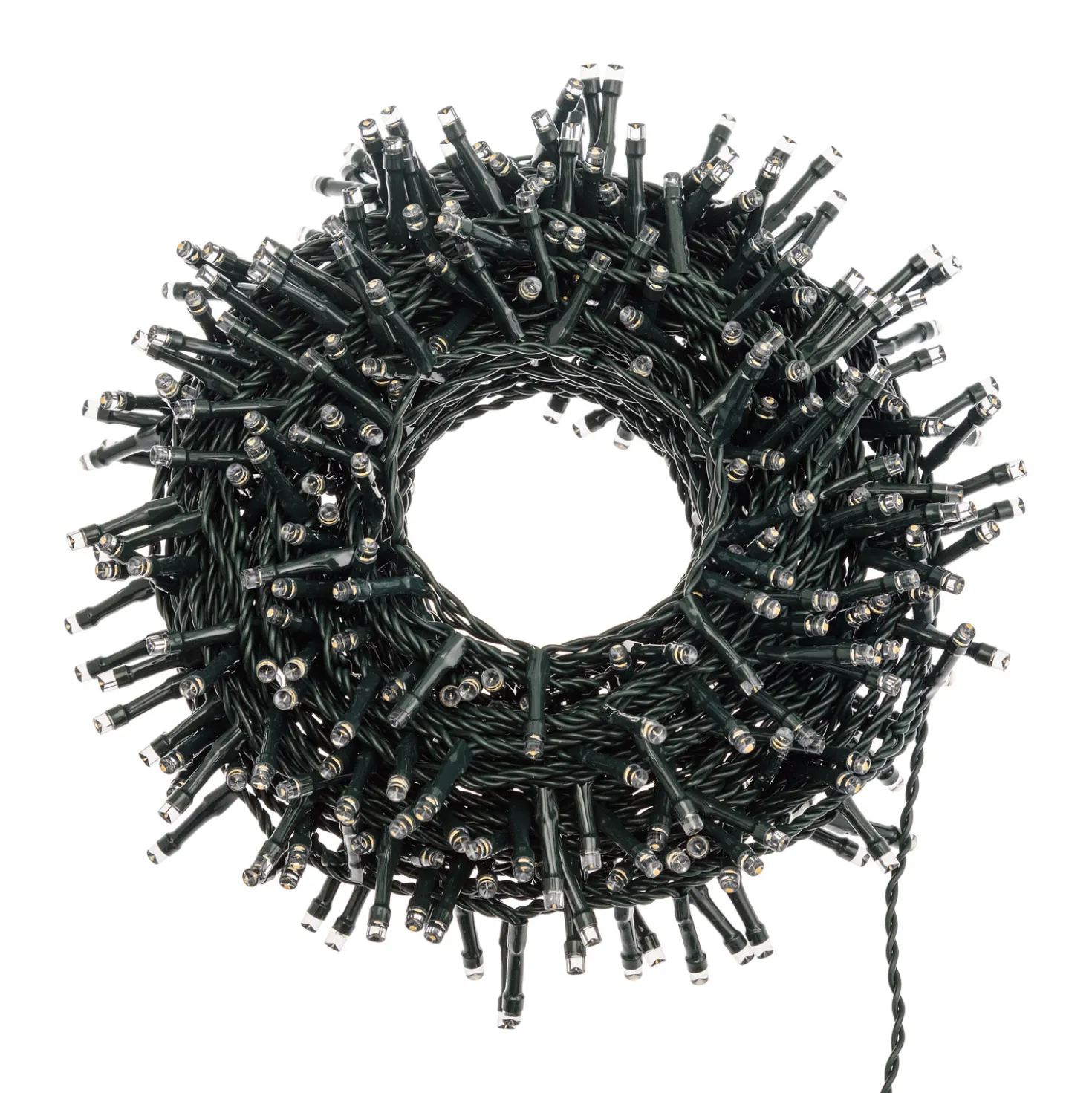 Catena 28 m, 700 led bianco caldo, cavo verde