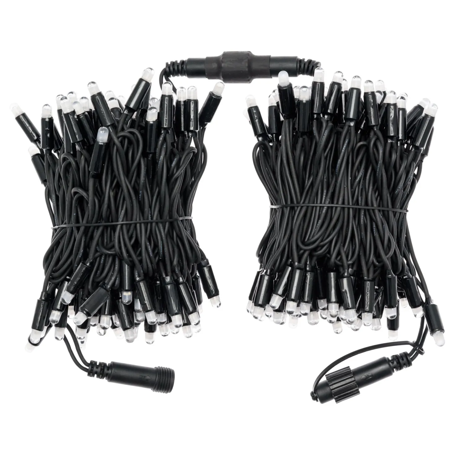 Catena 20 m, 200 maxiled RGB cambiacolore, cavo nero, prolungabile, IP67