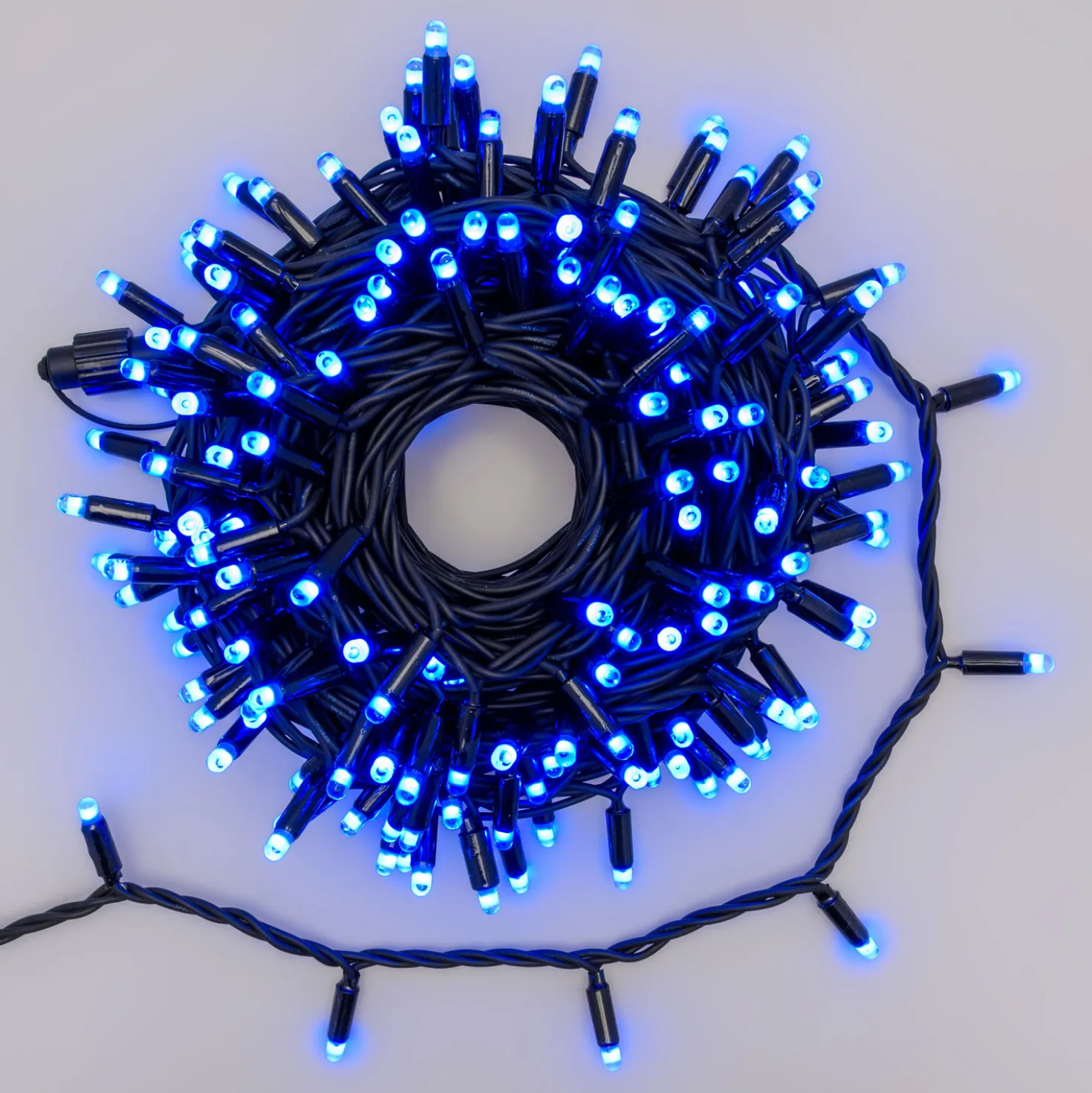 Catena 20 m, 200 maxiled RGB cambiacolore, cavo nero, prolungabile, IP67