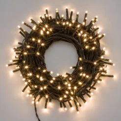 Catena 17,3 m, 240 miniled bianco caldo, cavo verde