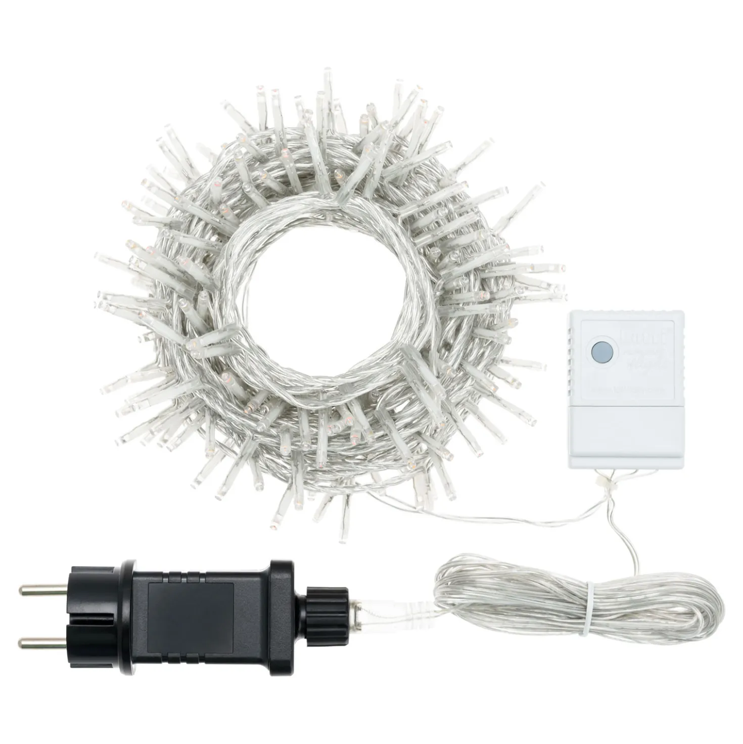 Catena 13,1 m, 180 miniled bianco caldo, cavo trasparente
