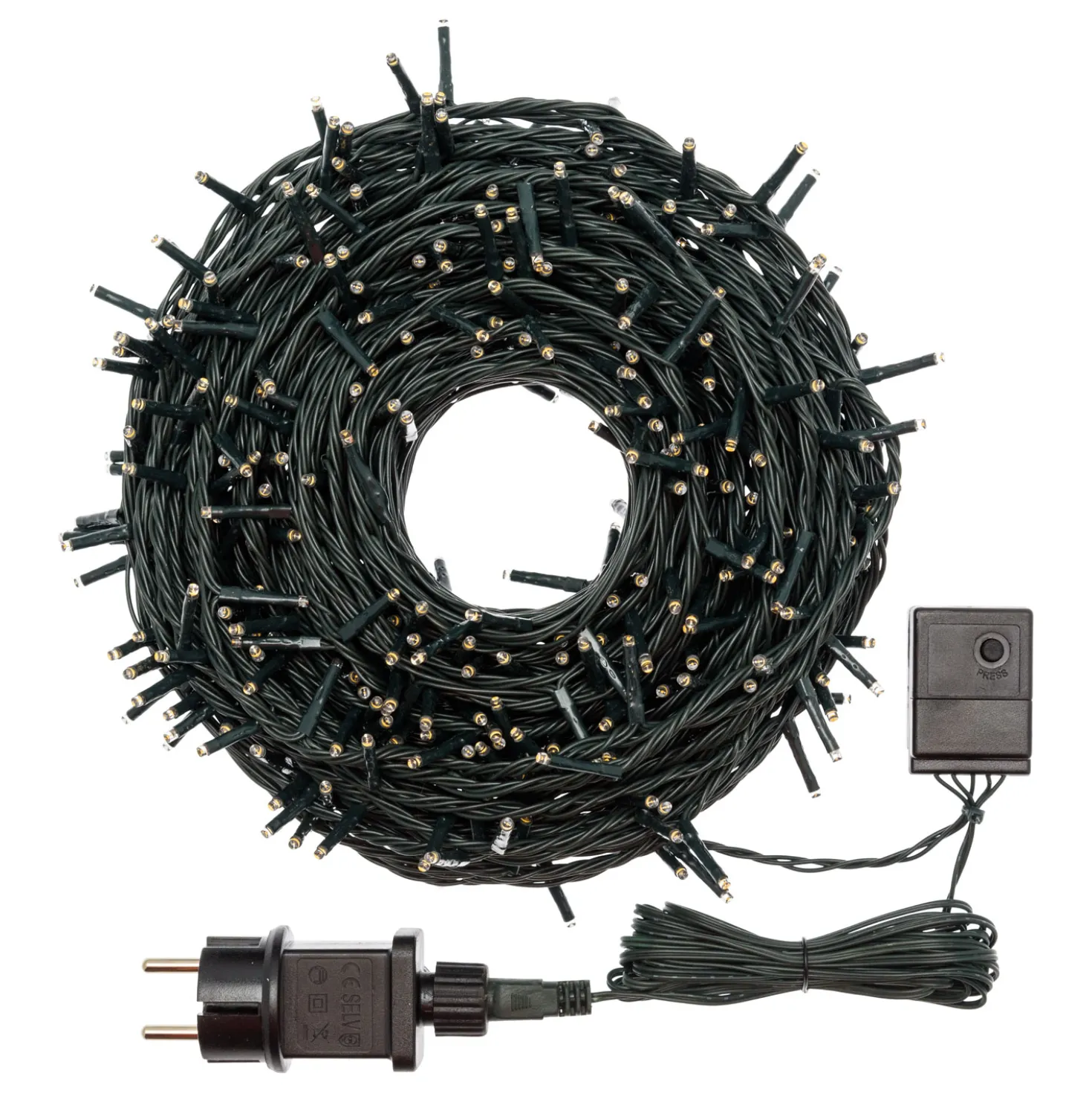 Catena 25 m, 500 miniled bianco caldo soft