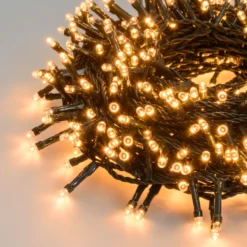 Catena 8,9 m, 120 miniled bianco extra caldo, cavo verde