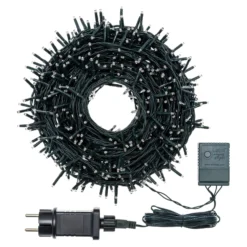 Catena 34 m, 480 miniled bianco extra caldo, cavo verde