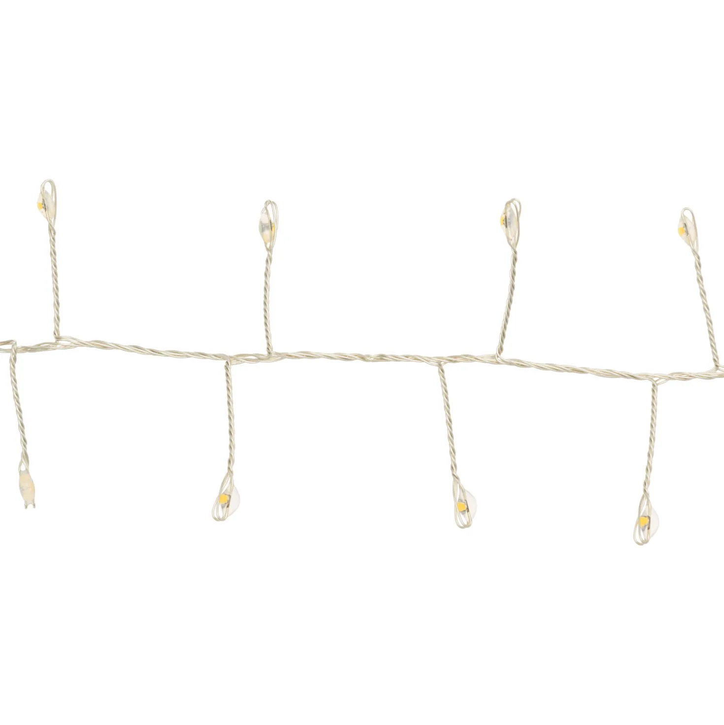 Catena Nastro di Luce 20 m, 1000 Micro led bianco caldo, cavo argento