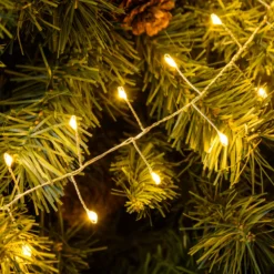Catena Nastro di Luce 20 m, 1000 Micro led bianco caldo, cavo argento